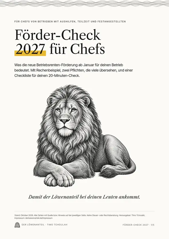 Seite 1 des Förder-Checks 2027